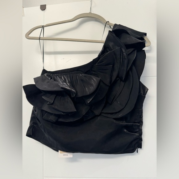 Mango Ruffled one shoulder top - Picture 5 of 7